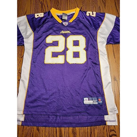 Reebok Adrian Peterson Minnesota Vikings NFL Football Jersey Youth XL 18-20 Boy - Picture 8 of 10